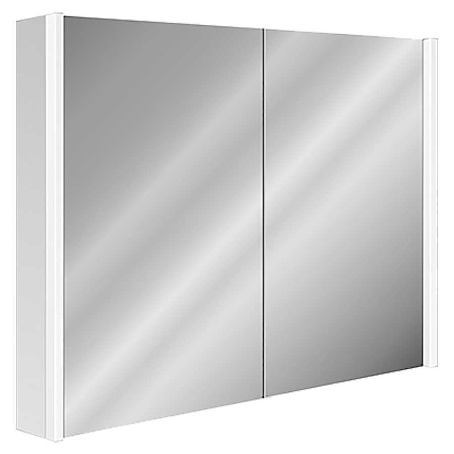 Armoire de toilette LUMARA NOVO
80 x 78 x 13/14.1 cm
Profilé en aluminium
2&nbsp;portes à double miroir (40/40)
éclairage LED vertical et en bas, 40/3 Watt
dimmable, 2 rayons en verre réglables
2 prises doubles en bas
1 miroir cosmétique et 1 cassette de beauté
Classe d’énergie E, IP24