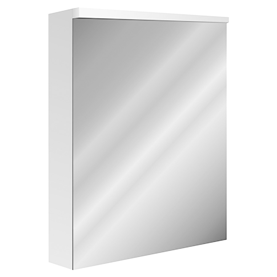 Armoire de toilette XAMO AP
60 x 76 x 13/14,5 cm
profil en aluminium, prise
double en bas à droite, porte
à double miroir charnières à
gauche, éclairage en haut LED
15 W, 1815 Lumen, dimmable
capteur dans l'armoire
reproduction en couleur CRI 90
IP24
