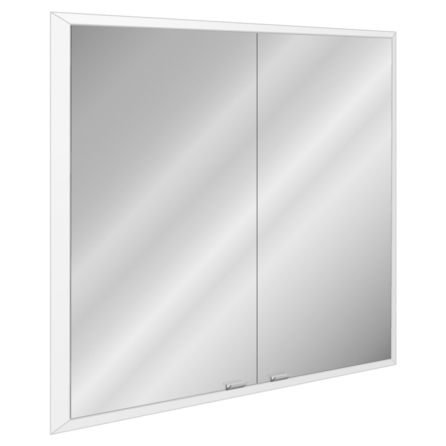 Armoire toilette QUADRO
80 x 91,5 x 12,5 cm
profil en aluminium, version
AP avec miroir latéral
version UP sans, 2 prises
double en bas, 2 portes
à double miroir, éclairage LED
56 W de tous côtés, 6566 Lumen
dimmable, commutable
latéralement et en haut
capteur dans l'armoire
reproduction en couleur CRI 90
connexion USB, IP24