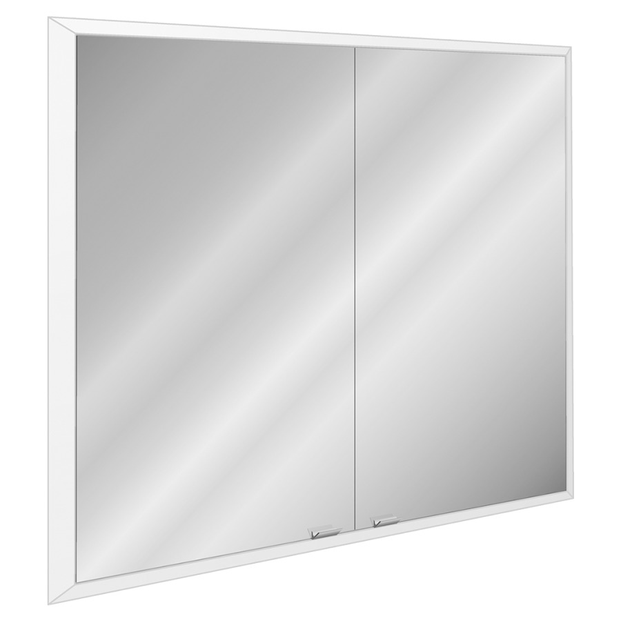 Armoire toilette QUADRO
90 x 91,5 x 12,5 cm
profil en aluminium, version
AP avec miroir latéral
version UP sans miroir
latéral, 2 prises
double en bas, 2 portes
à double miroir, éclairage LED
59 W de tous côtés, 6966 Lumen
dimmable, commutable
latéralement et en haut
capteur dans l'armoire
reproduction en couleur CRI 90
connexion USB, IP24