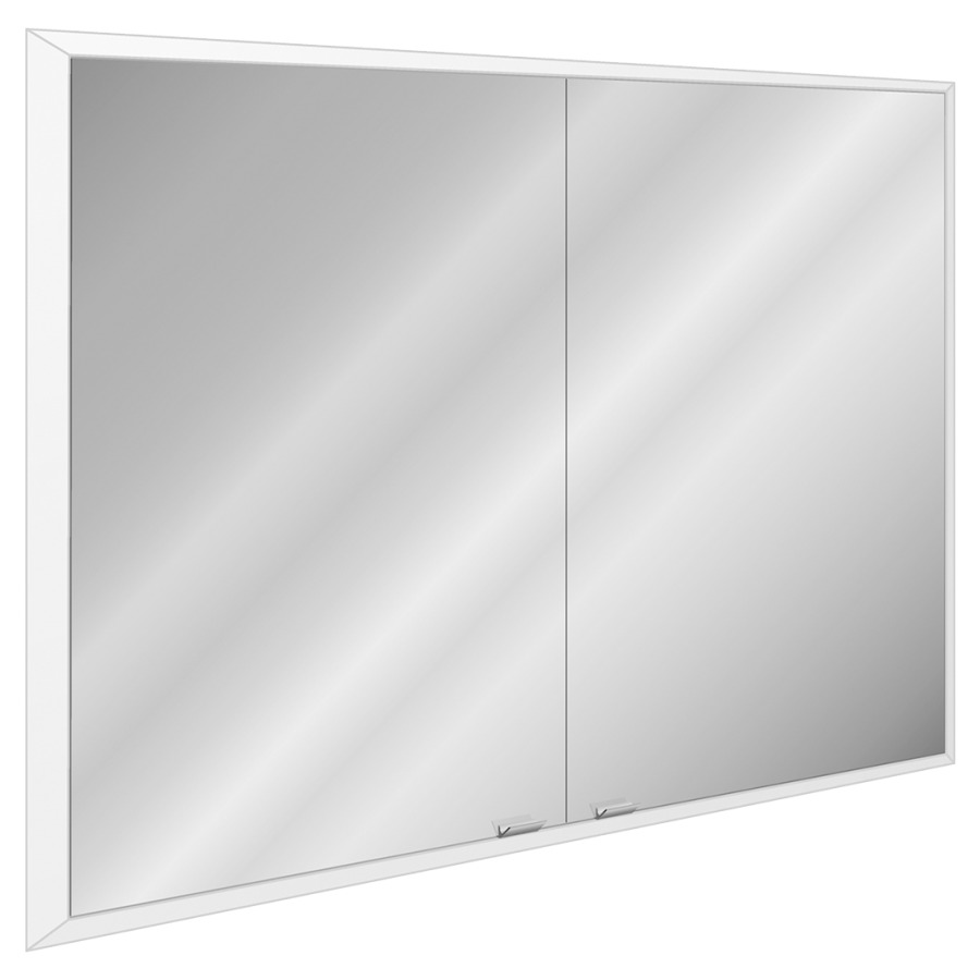 Armoire toilette QUADRO
120 x 91,5 x 12,5 cm
profil en aluminium, version
AP avec miroir latéral
version UP sans miroir
latéral, 2 prises
double en bas, 2 portes
à double miroir, éclairage LED
69 W de tous côtés, 8166 Lumen
dimmable, commutable
latéralement et en haut
capteur dans l'armoire
reproduction en couleur CRI 90
connexion USB, IP24
