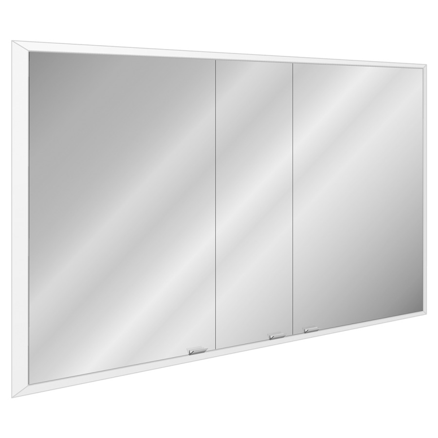 Armoire toilette QUADRO
150 x 91,5 x 12,5 cm
profil en aluminium, version
AP avec miroir latéral
version UP sans miroir
latéral, 2 prises
double en bas, 3 portes
à double miroir (60/30/60)
éclairage LED 79 W de tous
côtés, 9366 Lumen, dimmable
commutable latéralement et en
haut, capteur dans l'armoire
reproduction en couleur CRI 90
connexion USB, IP24