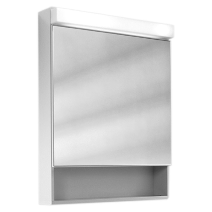 Armoire de toilette Schneider LOW Line LED
profil en aluminium
59.5 x 75.6 x 12/15,5 cm
prise double en haut à droite
ou à gauche, porte à double
miroir, charnières à gauche ou
à droite, niche ouverte
éclairage LED direct en haut
10 W, 4000 K, IP44