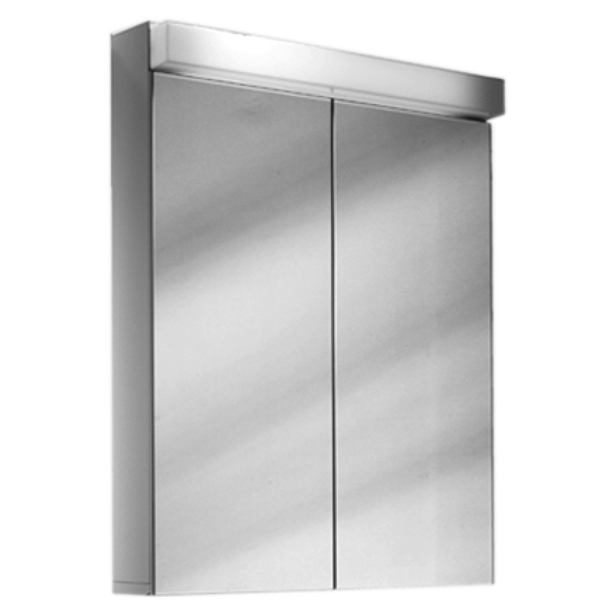 Armoire de toilette Schneider LOW Line LED
profil en aluminium
59.5 x 75.6 x 12/15,5 cm
prise double en haut à droite
ou à gauche, 2 portes à double
miroir, éclairage LED direct
en haut 10 W, 4000 K, IP44