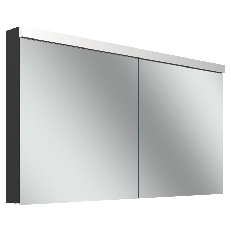 Armoire de toilette Schneider LOW plus LED
profil en aluminium
139.5 x 74.7 x 12/13.3 cm
pour montage AP ou UP
prises double à la partition
en bas, 2 portes à double
miroir, éclairage LED direct
en haut, éclairage LED
indirect en bas 35/22 W
dessus et dessous séparément
commutable et dimmable, IP44