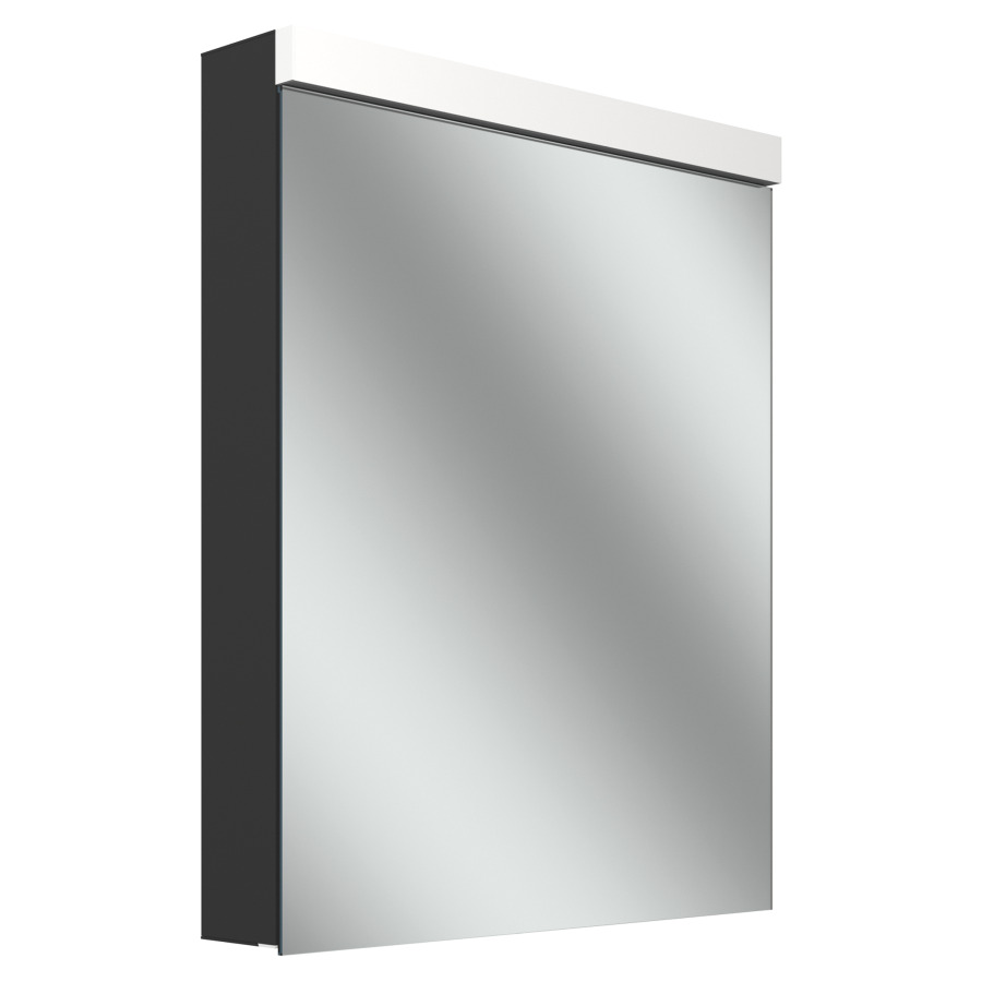Armoire de toilette Schneider LOW plus LED
profil en aluminium
59.5 x 74.7 x 12/13.3 cm
pour montage AP ou UP
prise double en bas à droite
sur le profil latéral, porte à
double miroir charnières
à gauche ou à droite
éclairage LED direct en haut
éclairage LED indirect en bas
15/10 W, dessus et dessous
séparément commutable et
dimmable, IP44
