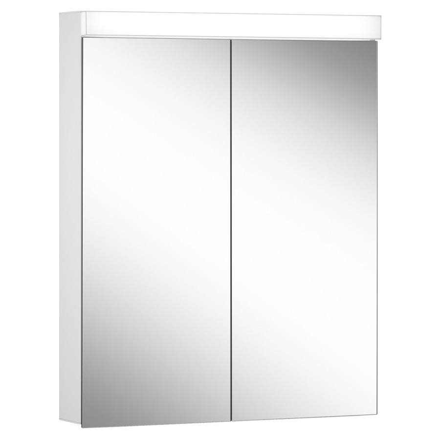 Armoire de toilette Schneider LOW plus LED
profil en aluminium
59.5 x 74.7 x 12/13.3 cm
pour montage AP ou UP
prise double en bas à droite
sur le profil latéral
2 portes à double miroir
éclairage LED direct en haut
éclairage LED indirect en bas
15/10 W, dessus et dessous
séparément commutable et
dimmable, IP44