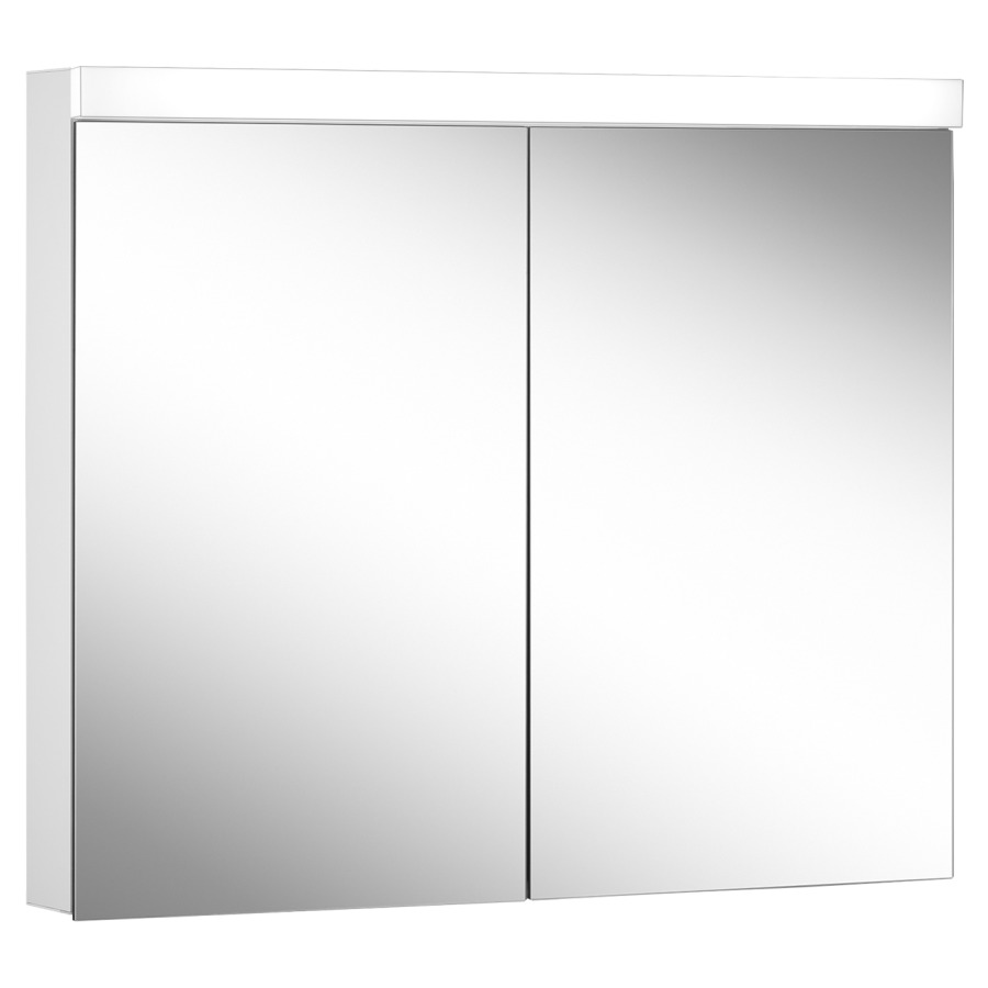 Armoire de toilette Schneider LOW basic LED
profil en aluminium
89.5 x 74.7 x 12/13.3 cm
pour montage AP ou UP
prise double en haut
à droite ou à gauche
2 portes à double miroir
éclairage LED direct en haut
23 W, IP44