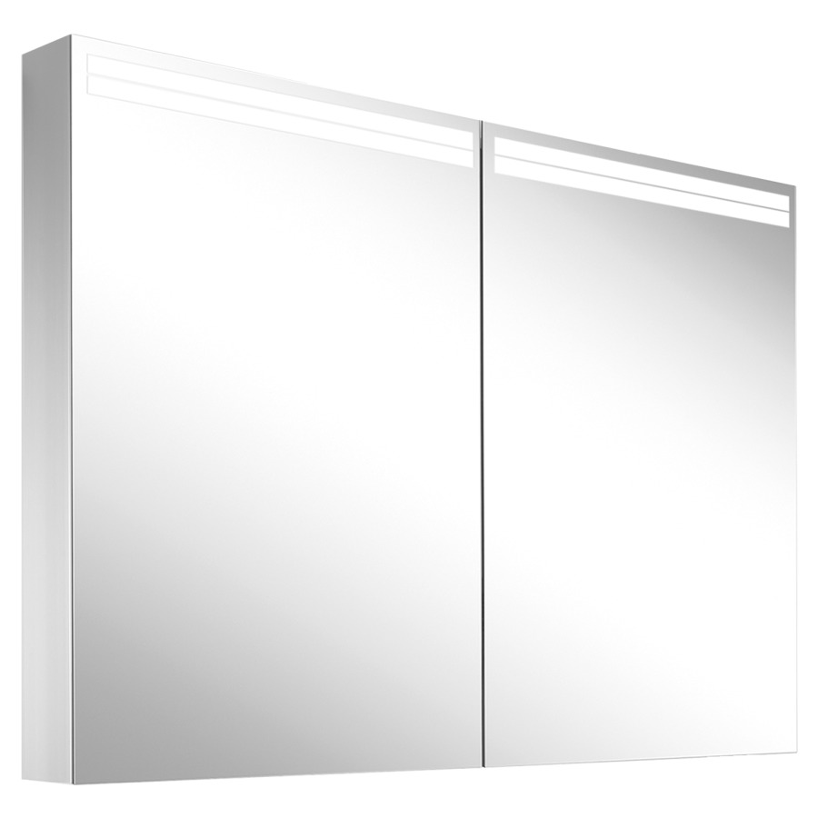 Armoire de toilette Schneider ARANGA TW
89.5 x 70 x 12 cm
Profilé en aluminium, montage UP/AP
2&nbsp;portes à double miroir
éclairage LED, 1 x 23 Watt, 1 x 14 Watt
Tunable White, dimmable, 2000-6500 Kelvin
6252 Lumen, 2 prises doubles 
1 x en haut à droite changeable à gauche
et 1 x en bas sur la paroi intermédiaire à droite
clavier à membrane à l'intérieur à gauche
sur le profil latéral, 4 tablettes en verre
IP44, Classe d’énergie C