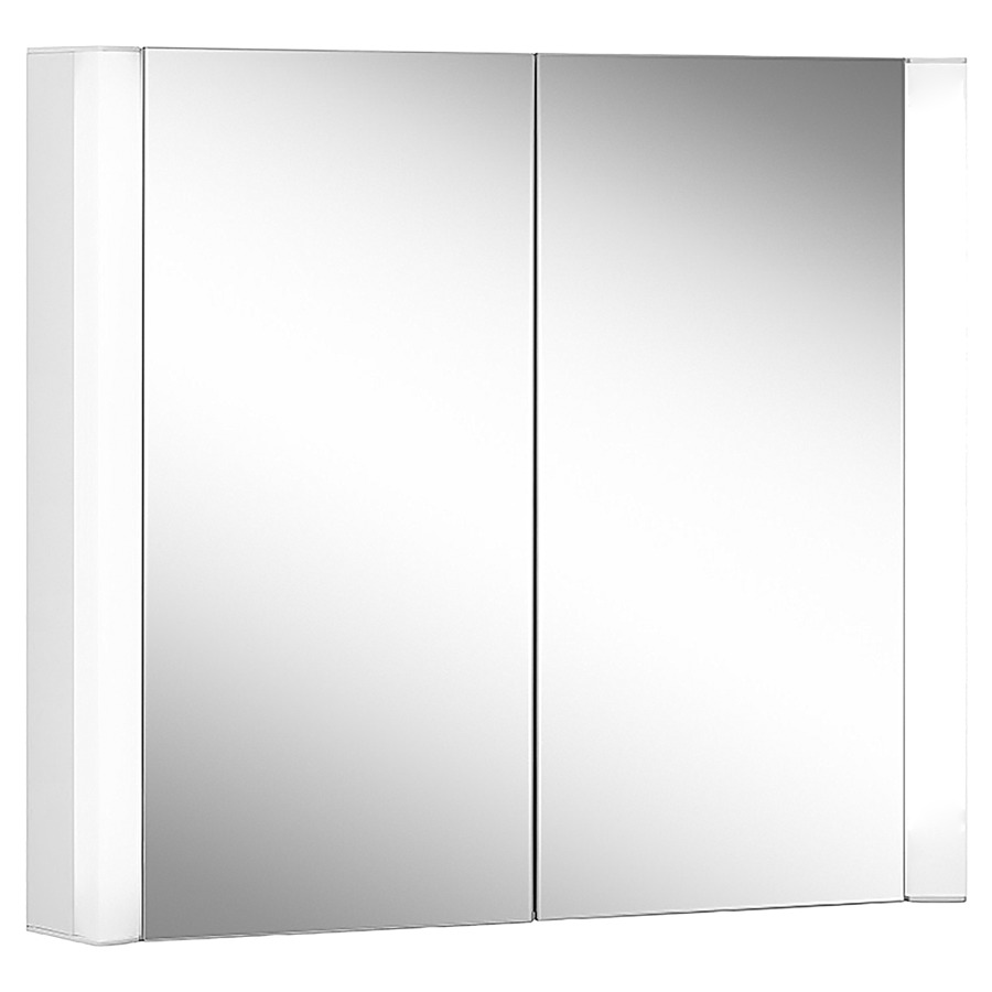Armoire de toilette Schneider EASY LED
89.6 x 70 x 13.8 cm
Profilé en aluminium, montage AP
2&nbsp;portes à double miroir
éclairage LED, 2 x 11 Watt
3000/4000 Kelvin, 3467-3678 Lumen
sans interrupteur, 1&nbsp;prise double
en haut à droite, changeable à gauche
4 tablettes en verre
IP44, Classe d’énergie C