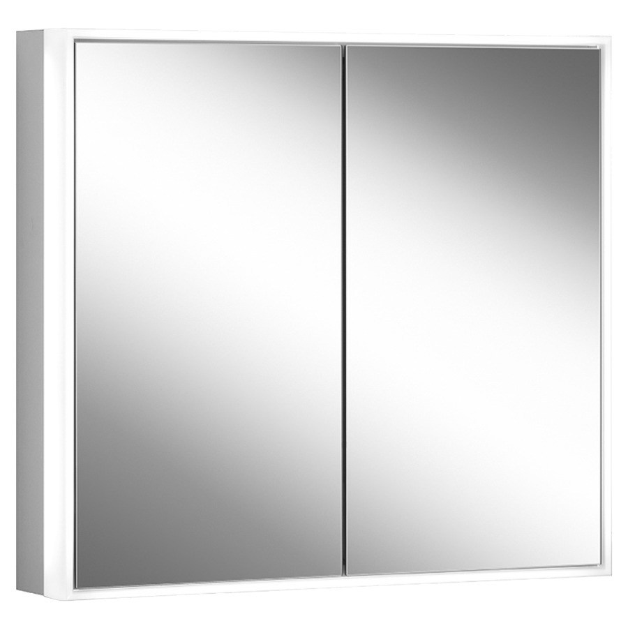 Armoire toilette Schneider GLOW classic HCL
profil en aluminium
62.5 x 73.1 x 15.8 cm
pour montage AP ou UP
prise double en bas à droite
sur le profil latéral
2 portes à double miroir
éclairage LED 42 W, entourante
dimmable, 2000-6500 K
commande asservie à la lumière
de jour, bouton pour les
fonctions à l'intérieur du
profilé latéral
miroir grossissant, IP44