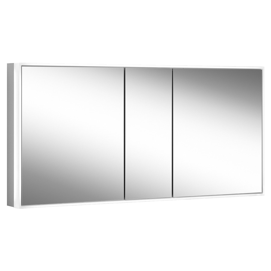 Armoire toilette Schneider GLOW classic HCL
profil en aluminium
152.5 x 73.1 x 15.8 cm
pour montage AP ou UP
prise double en bas à gauche
et à droite à les parois
intérmédiaire, 3 portes
à double miroir (60/30/60)
éclairage LED 70 W, entourante
dimmable, 2000-6500 K
commande asservie à la lumière
de jour, bouton pour les
fonctions à l'intérieur du
profilé latéral
miroir grossissant, IP44
