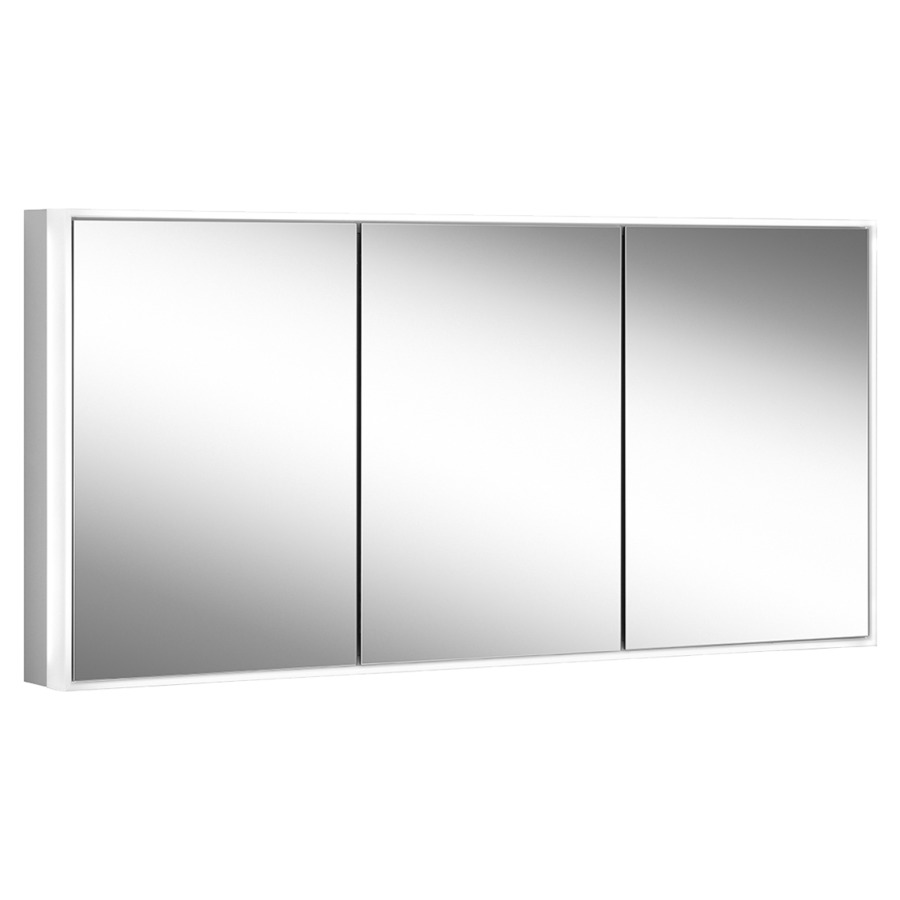Armoire toilette Schneider GLOW classic HCL
profil en aluminium
182.8 x 73.1 x 15.8 cm
pour montage AP ou UP
prise double en bas à gauche
et à droite à les parois
intérmédiaire, 3 portes
à double miroir (60/60/60)
éclairage LED 79 W, entourante
dimmable, 2000-6500 K
commande asservie à la lumière
de jour, bouton pour les
fonctions à l'intérieur du
profilé latéral
miroir grossissant, IP44