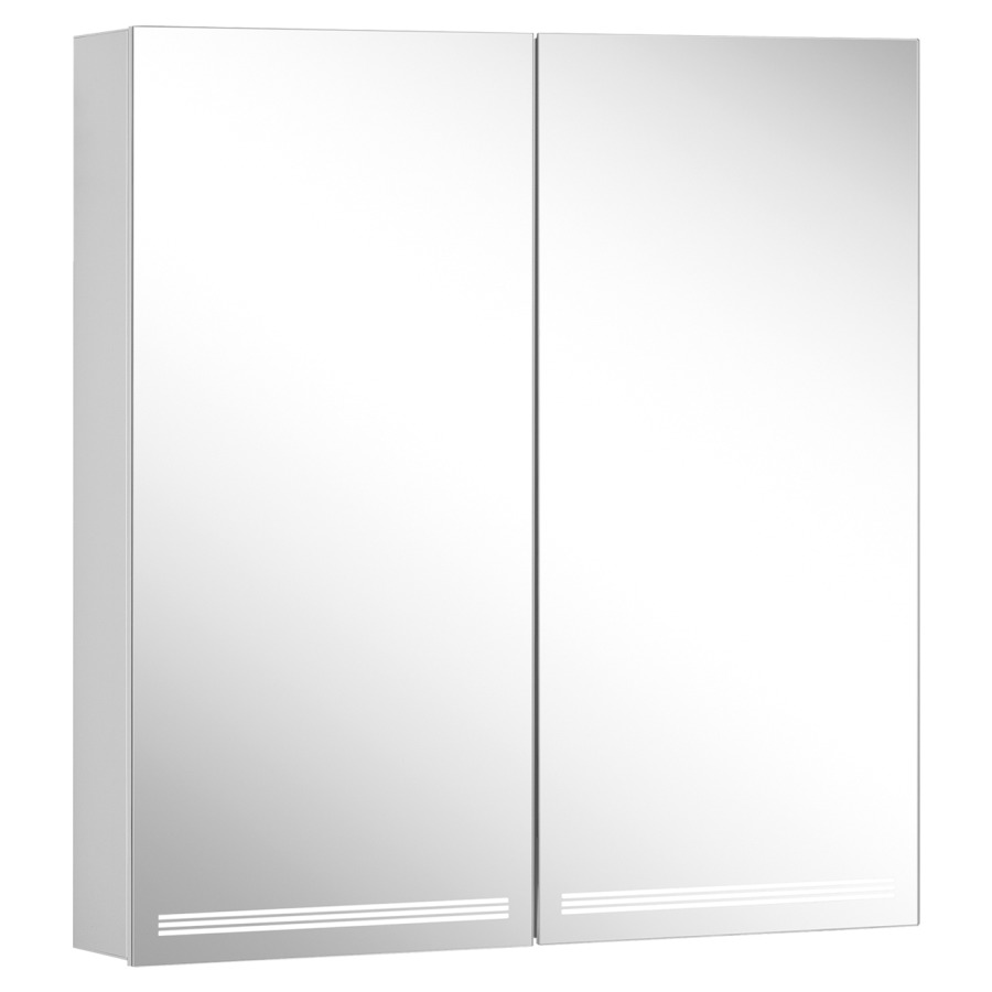 Armoire de toil. Schneider GRACE TW
69.5 x 70 x 12 cm
profil en aluminium
pour montage AP, prises double
en haut à droite ou à gauche
2 portes à double miroir
éclairage LED indirect en haut
et en bas 2 x 17 W, dimmable
séparément commutable
2000-6500 K, bouton pour les
fonctions à l'intérieur du
profilé latéral
miroir grossissant, IP44
