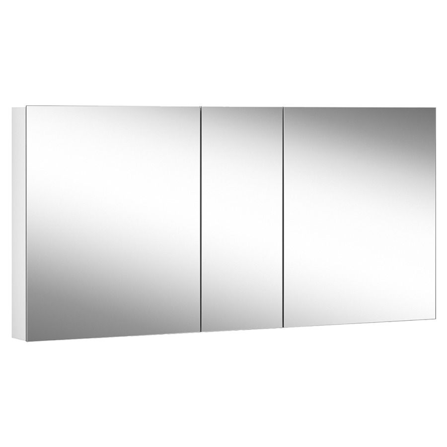 Armoire de toilette Schneider EASY
149.5 x 69.5 x 12 cm
Profilé en aluminium, montage UP/AP
3&nbsp;portes à double miroir (60/30/60)
sans éclairage, 2 prises doubles
1 x à gauche et 1 x à droite en bas de 
la paroi intermédiaire, 4 tablettes en verre
IP44