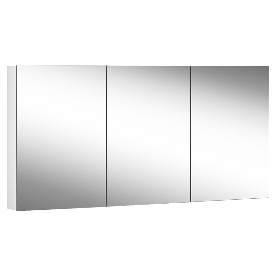 Armoire de toilette Schneider EASY
149.5 x 69.5 x 12 cm
Profilé en aluminium, montage UP/AP
3&nbsp;portes à double miroir (50/50/50)
sans éclairage, 2 prises doubles
1 x à gauche et 1 x à droite en bas de 
la paroi intermédiaire, 4 tablettes en verre
IP44