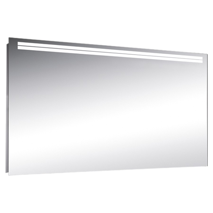 Miroir lumineux Schneider ARANGA LED
121.5 x 70 x 4.8 cm
Profilé en aluminium, montage AP
éclairage LED, 2 x 19 Watt
éclairage supplémentaire en haut et en bas
en haut/en bas commutable individuellement
2 interrupteurs sur le côté du cadre
avec chauffage du miroir 86 Watt
le chauffage des miroirs ne peut être 
commuté que via un interrupteur externe
sans prise, 6304-6688 Lumen
IP44, Classe d’énergie C