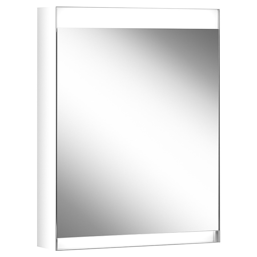 Armoire de toilette Schneider FILO HCL
59.5 x 75.9 x 14.7 cm
Profilé en aluminium, montage UP
1&nbsp;porte à double miroir charnière à droite
éclairage LED, 2 x 15 Watt
Human Centric Lighting, dimmable
2000-6500 Kelvin, 5088 Lumen
1&nbsp;prise double  en bas à gauche sur la
paroi latérale, clavier à membrane à
l'intérieur à gauche sur le profil latéral
2 tablettes en verre
IP44, Classe d’énergie C