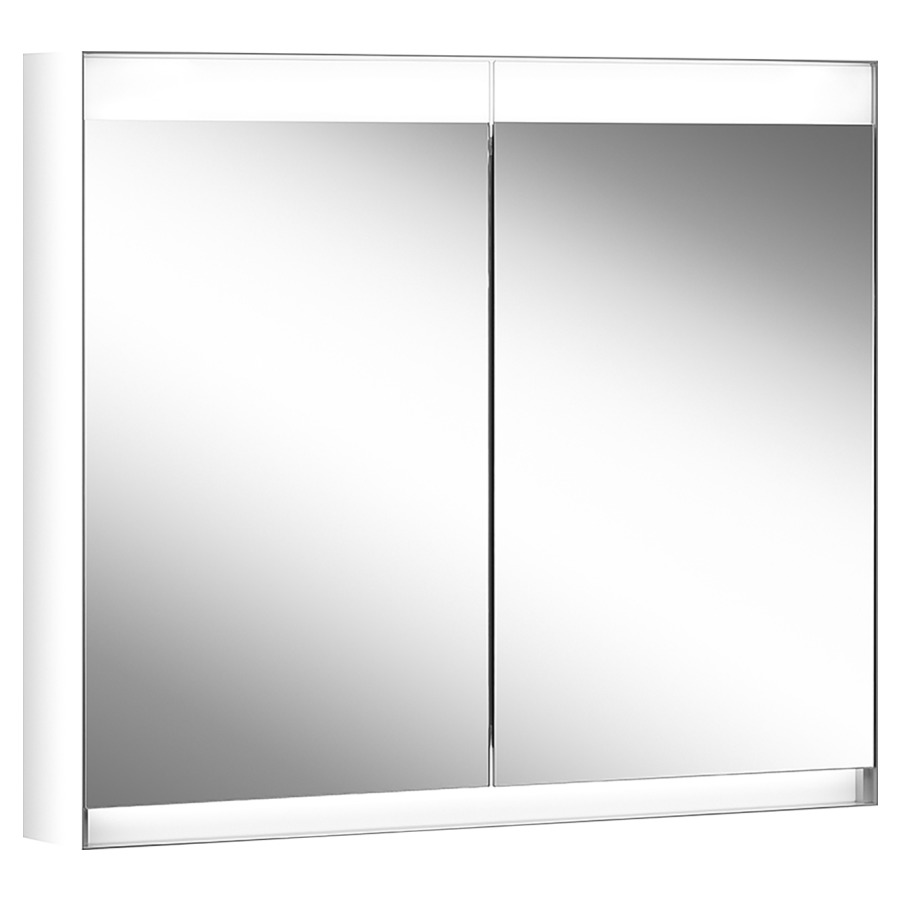 Armoire de toilette Schneider FILO HCL
79.5 x 75.9 x 14.7 cm
Profilé en aluminium, montage UP
2&nbsp;portes à double miroir
éclairage LED, 2 x 20 Watt
Human Centric Lighting, dimmable
2000-6500 Kelvin, 6614 Lumen
2 prises doubles, 1 x à gauche et 
1 x à droite en bas de la paroi latérale
clavier à membrane à l'intérieur à gauche
sur le profil latéral, 2 tablettes en verre
IP44, Classe d’énergie C