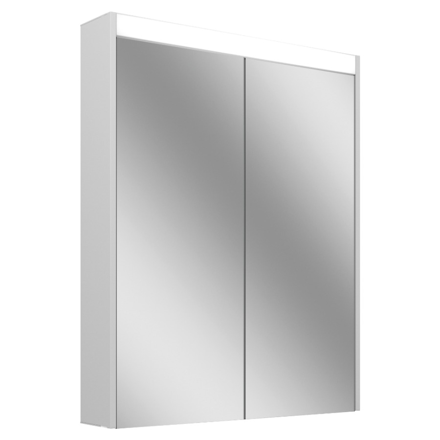Armoire de toilette Schneider OBJECT Line Superior LED
profil en aluminium, p. montage AP ou UP
69.5 x 74.3 x 12.3 cm
prise double en bas
à gauche et à droite
2 portes à double miroir
éclairage LED direct en haut
éclairage LED indirect en bas
17/11 W, séparément
commutable, IP44