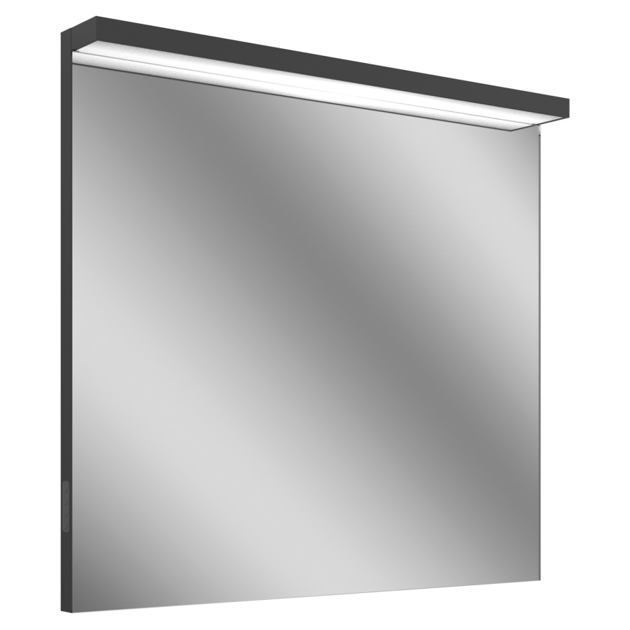 Miroir lumineux Schneider BORDO TW
69.5 x 72.9 x 3.3/9.6 cm
Profilé en aluminium, montage AP
éclairage LED direct et indirect
2 x 17 Watt, 1 x 11 Watt
dimmable, Tunable White
2000-6500 Kelvin, 7383 Lumen
éclairage supplémentaire en bas
en haut/en bas commutable individuellement
clavier à membrane sur le côté du cadre
Classe d’énergie C, IP44