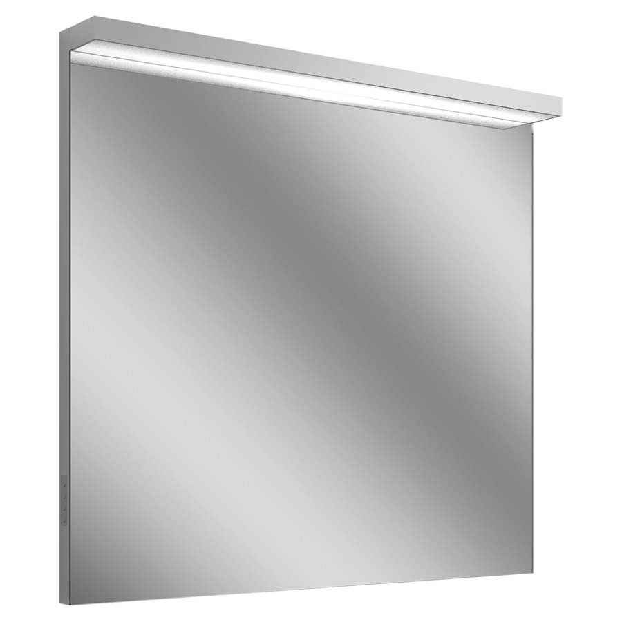 Miroir lumineux Schneider BORDO TW
79.5 x 72.9 x 3.3/9.6 cm
Profilé en aluminium, montage AP
éclairage LED direct et indirect
2 x 20 Watt, 1 x 13 Watt
dimmable, Tunable White
2000-6500 Kelvin, 8725 Lumen
éclairage supplémentaire en bas
en haut/en bas commutable individuellement
clavier à membrane sur le côté du cadre
Classe d’énergie C, IP44
