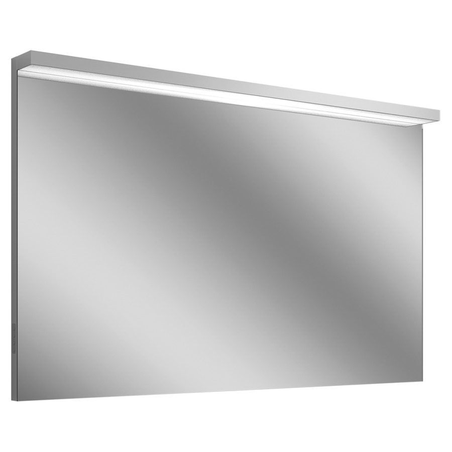 Miroir lumineux Schneider BORDO TW
129.5 x 72.9 x 3.3/9.6 cm
Profilé en aluminium, montage AP
éclairage LED direct et indirect
2 x 32 Watt, 1 x 20 Watt
dimmable, Tunable White
2000-6500 Kelvin, 14095 Lumen
éclairage supplémentaire en bas
en haut/en bas commutable individuellement
clavier à membrane sur le côté du cadre
Classe d’énergie C, IP44