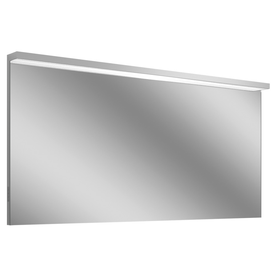 Miroir lumineux Schneider BORDO TW
149.5 x 72.9 x 3.3/9.6 cm
Profilé en aluminium, montage AP
éclairage LED direct et indirect
2 x 38 Watt, 1 x 24 Watt
dimmable, Tunable White
2000-6500 Kelvin, 16780 Lumen
éclairage supplémentaire en bas
en haut/en bas commutable individuellement
clavier à membrane sur le côté du cadre
Classe d’énergie C, IP44