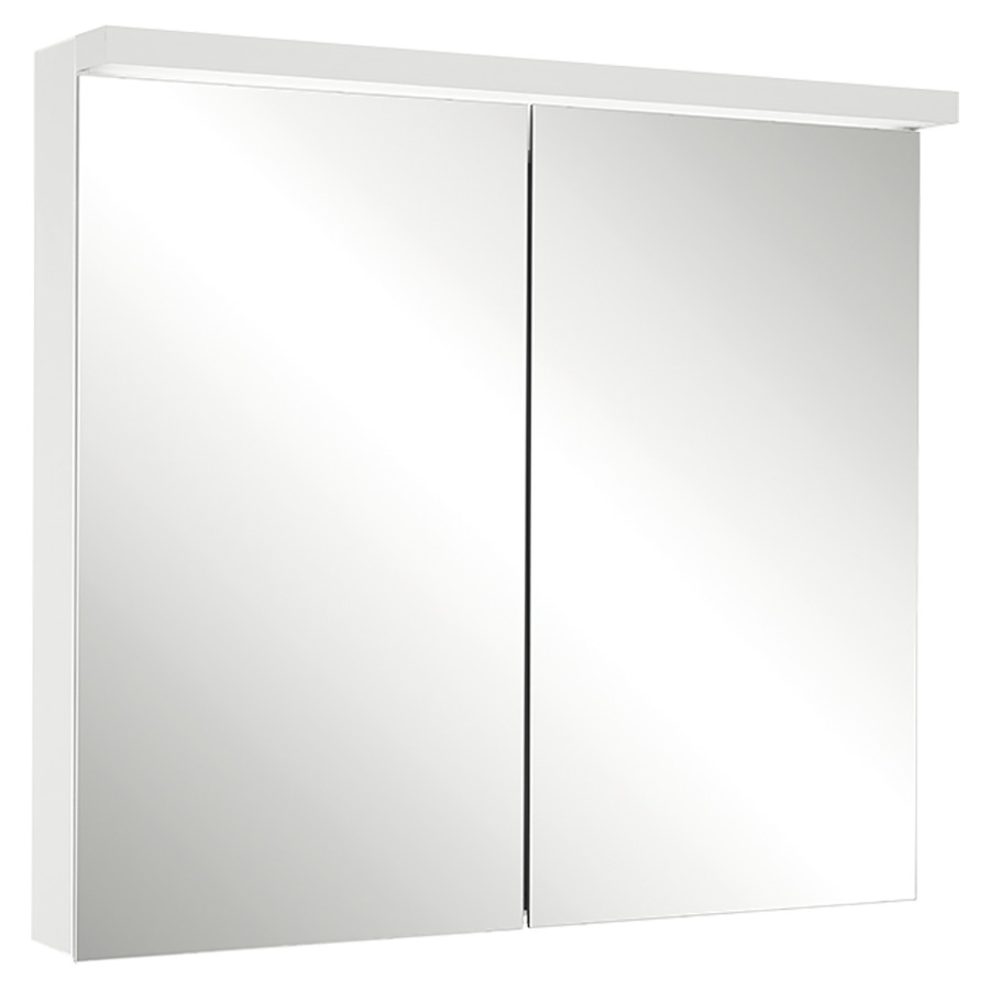Armoire de toilette Schneider BORDO TW
79.5 x 73.1 x 12/17.8 cm
Profilé en aluminium, montage UP/AP
2&nbsp;portes à double miroir
éclairage LED, 2 x 20 Watt, 1 x 13 Watt
Tunable White, dimmable, 2000-6500 Kelvin
8726 Lumen, 2 prises doubles 1 x à gauche 
et 1 x à droite en bas de la paroi latérale
clavier à membrane à l'intérieur
à gauche sur le profil latéral
2 tablettes en verre
IP44, Classe d’énergie C