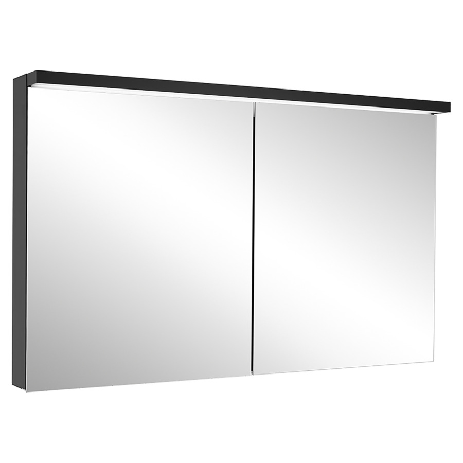 Armoire de toilette Schneider BORDO TW
99.5 x 73.1 x 12/17.8 cm
Profilé en aluminium, montage UP/AP
2&nbsp;portes à double miroir
éclairage LED, 2 x 24 Watt, 1 x 15 Watt
Tunable White, dimmable, 2000-6500 Kelvin
10739 Lumen, 2 prises doubles 1 x à gauche 
et 1 x à droite en bas de la paroi intermédiaire
clavier à membrane à l'intérieur
à gauche sur le profil latéral
4 tablettes en verre
IP44, Classe d’énergie C