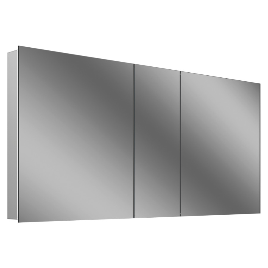 Armoire de toilette Schneider STYLE TW
151.5 x 71.5 x 12 cm
Profilé en aluminium, montage UP/AP 
3&nbsp;portes à double miroir (60/30/60)
éclairage LED, 1 x 70 Watt, 1 x 24 Watt
Tunable White, dimmable, 2000-6500 Kelvin
16078 Lumen, 2 prises doubles, 1 x à gauche 
et 1 x à droite en bas de la paroi intermédiaire
clavier à membrane à l'intérieur à 
gauche sur le profil latéral
4 tablettes en verre, IP44
Classe d’énergie C