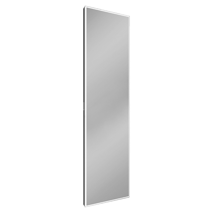 Miroir lumineux Schneider GLOW HCL
46 x 180 x 5.1 cm
Profilé en aluminium, montage AP
éclairage LED, 72 Watt, entourante
dimmable, 2000-6500 Kelvin
Human Centric Lighting, 12342 Lumen
clavier à membrane sur le côté du cadre
avec chauffage du miroir 86 Watt
le chauffage des miroirs ne peut être 
commuté que via un interrupteur externe
IP44, Classe d’énergie C