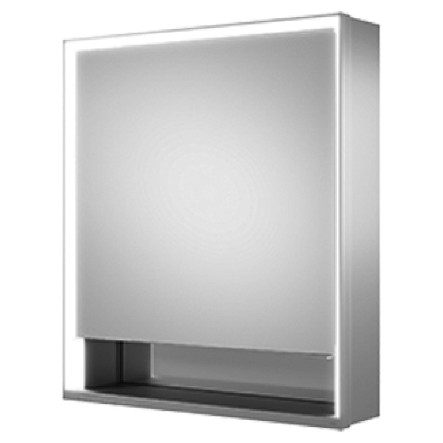 Armoire de toilette ROYAL
LUMOS AP, 65 x 73,5 x 16,5 cm
profil en aluminium, 1 prise
porte à double miroir
charnières à gauche
2 tablettes en verre réglable
compartiment de rangement
ouvert, éclairage continu
réglable de 2700-6500 Kelvin
LED 54 Watt