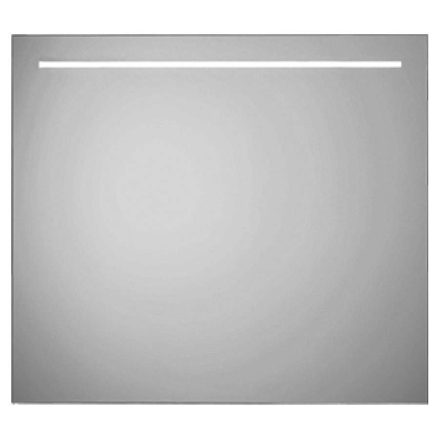 Miroir lumineux LUCA LED
80 x 70 cm, éclairage par
derrière, fente de lumière
satinée en haut H 12 mm
LED 13,5 W, 4000 K
(également disponible
en 3000 Kelvin sur demande)
cache latéral aluminium, IP44