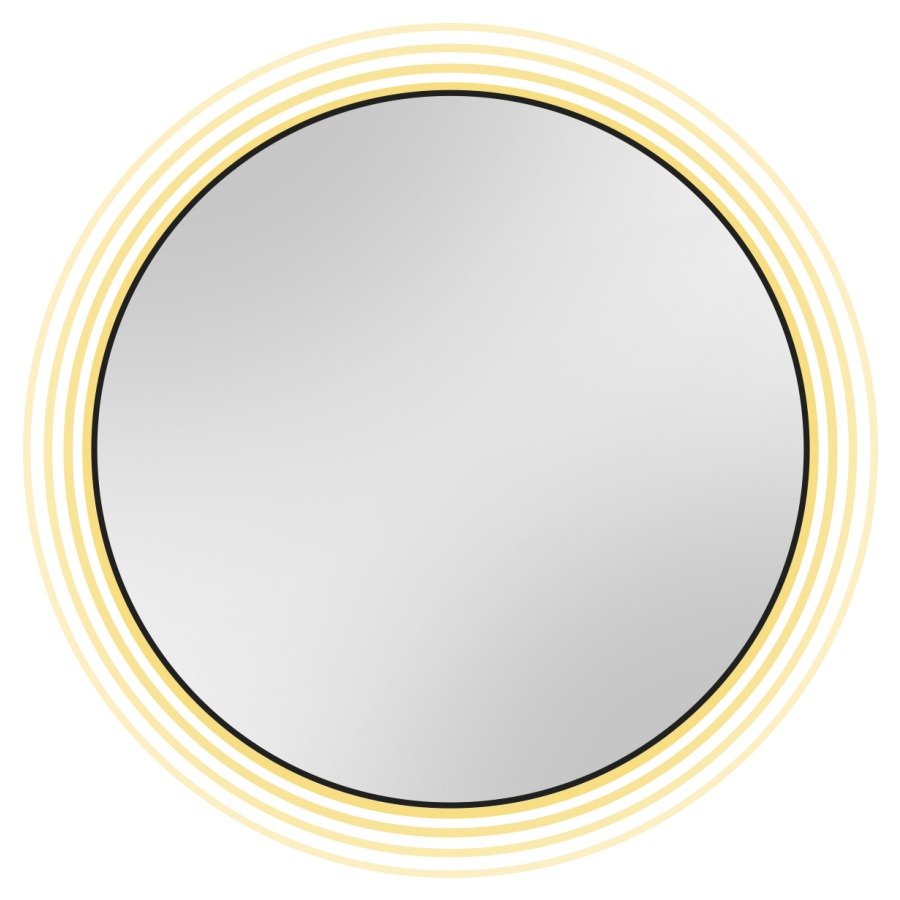 Miroir lumineux OLE LED
ronde, D 60 cm, cadre en
aluminium, éclairage indirect
environnant, 16 W, 4000 K
(également disponible
en 3000 Kelvin sur demande)
matériel de fixation, IP44
