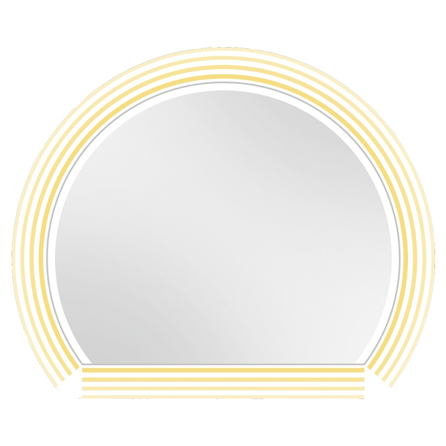 Miroir lumineux OSCAR LED
80 x 70 cm, design semi-circulaire
sortie de lumière satinée de 20 mm
au niveau de l'arc et éclairage
indirect circonférentielle
éclairage du lavabo inclus
blanc neutre 4000 Kelvin
(également disponible
en 3000 Kelvin sur demande)
34 W, incl. matériel de fixation
pas de prise de courant
possible, IP44