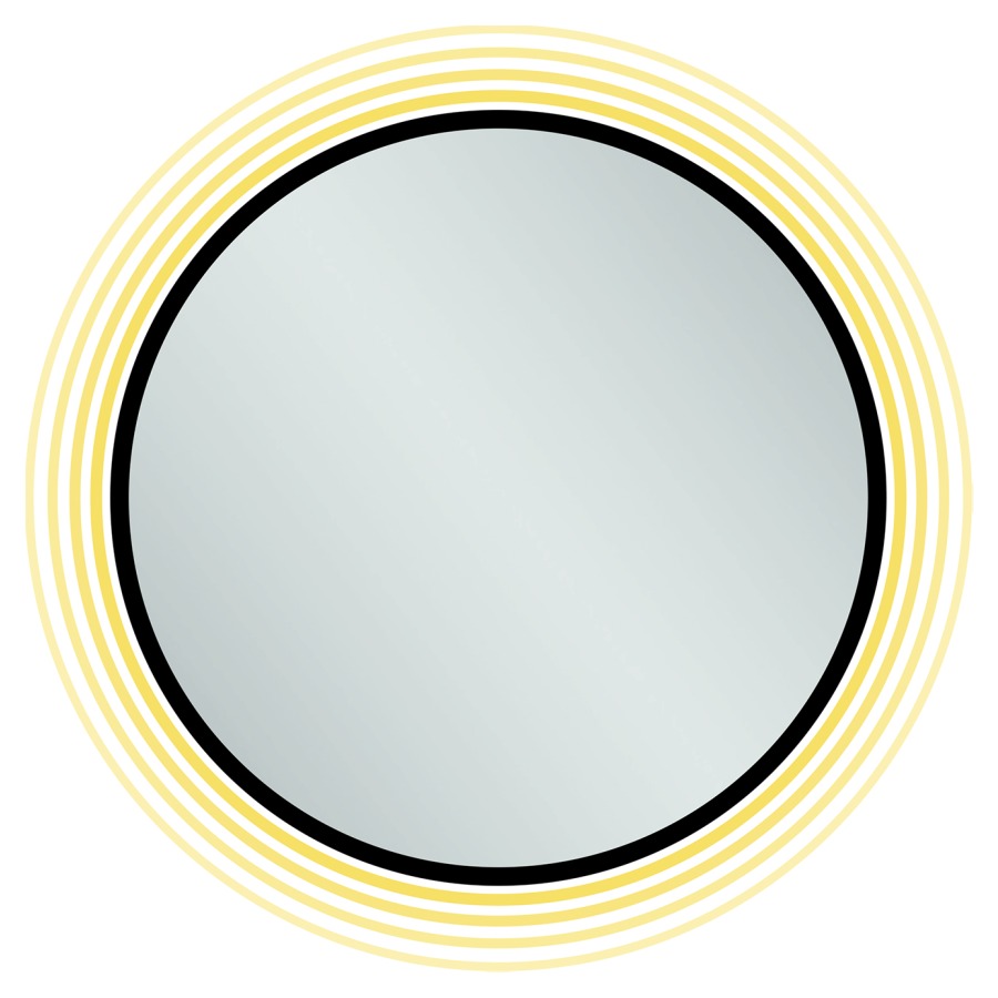 Miroir lumineux NELIO LED
ronde, D 80 cm, cadre en
aluminium, éclairage indirect
environnant, 44 W, 4000 K
(également disponible
en 3000 Kelvin sur demande)
IP44