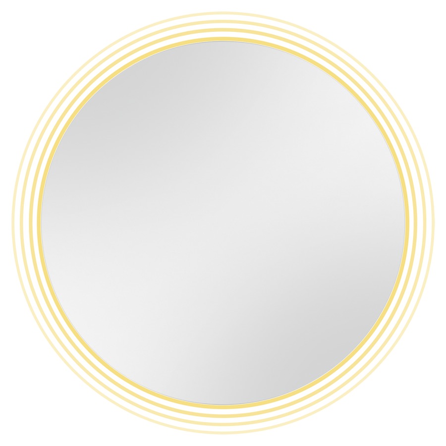 Miroir lumineux LEANDRO LED
rond, D 80 cm, éclairage
indirect tout autour, 46 W
couleur de lumière blanc
neutre 4000 K, (également disponible
en 3000 Kelvin sur demande)
incl. matériel de fixation
commande gestuelle possible
pas de prise de courant
possible, IP44