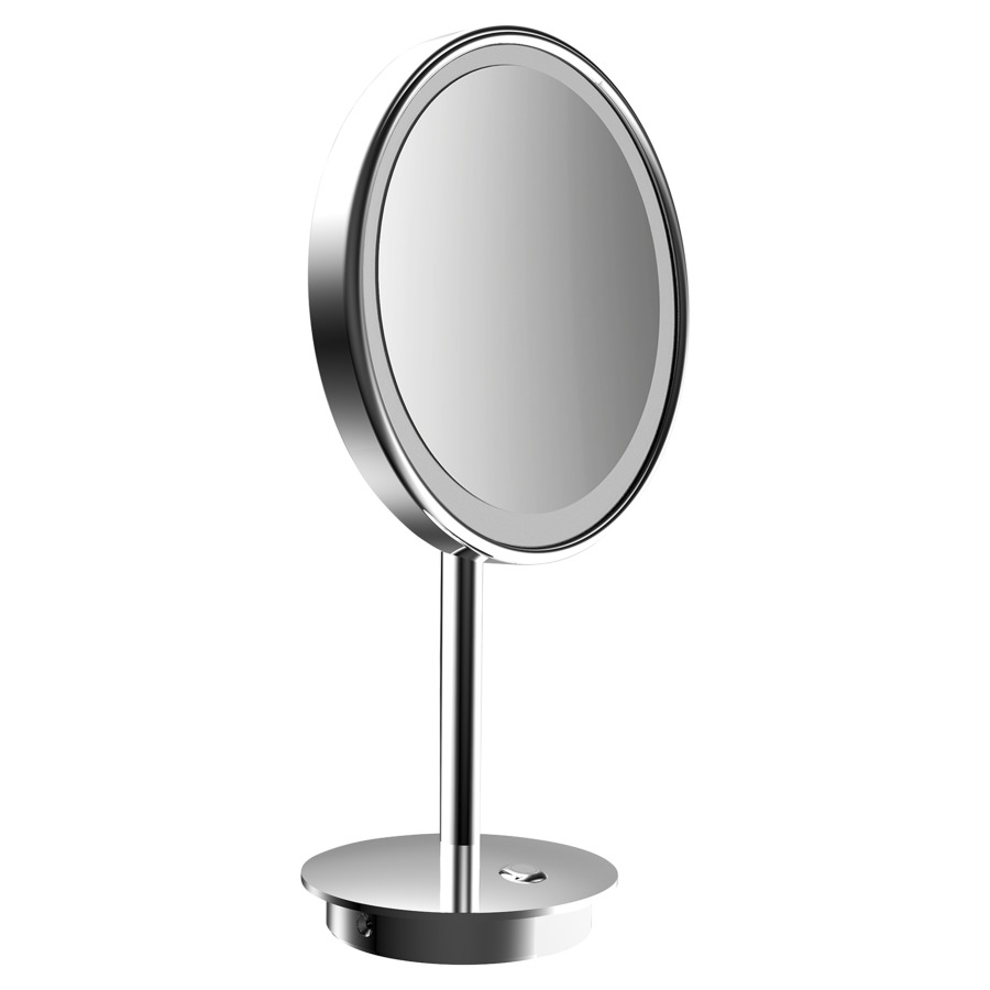 Miroir cosmétique EMCO LED
rond, modèle à poser avec
câble en spirale, à 1 bras
grossissement 3 fois, avec
capteur tactile éclairé