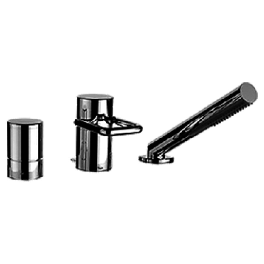Garn. de remplissage TWIN
extern 3-trous, inverseur
automatique, mélangeur Twin
douche à main TwinStick
montage direct et carrelage
groupe acoustique II