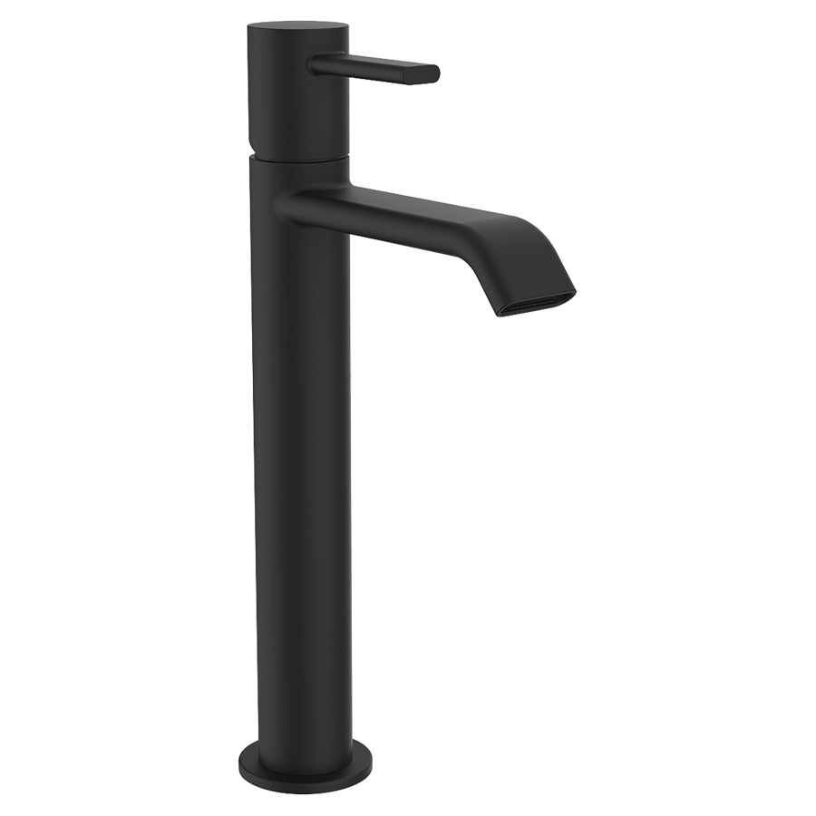Mélangeur de lavabo MEDA
S 120 mm, goulot fixe
haute colonne
H jusqu'à aérateur 195 mm
sans vidage, débit 4,2 l/min.
groupe acoustique I