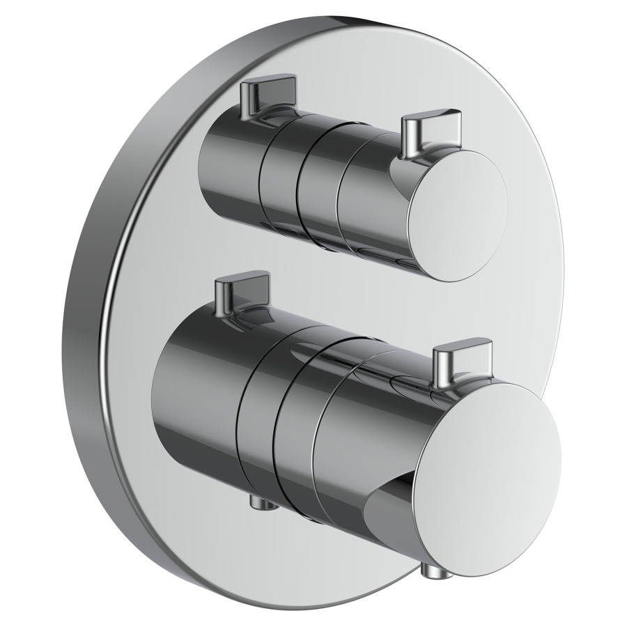 Mélangeur de bain MEDA UP
thermostat
set de montage finale
2 sorties d'eau mélangée
débit 18,7 l/min.
avec dispositiv
d'antisiphonnage intégré
sans corps à encastrer 711
079, groupe acoustique II