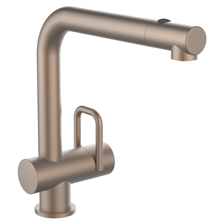 Mélangeur d'évier TWIN
S 225 mm, goulot orientable
douche extensible réglable
groupe acoustique I