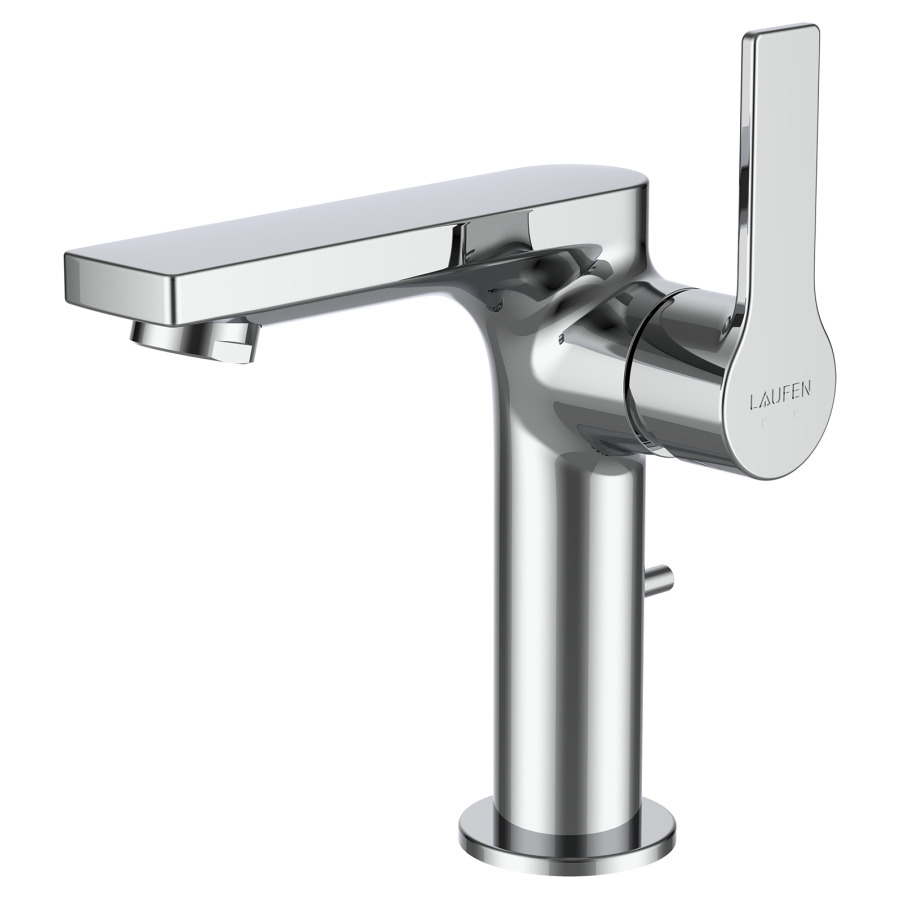 Mélangeur de lavabo SWISSTAP
avec commande latérale
saillie 105 mm, goulot fixe, Eco+
avec soupape d’écoulement
débit 4.7 (L/min)
groupe acoustique&nbsp;I