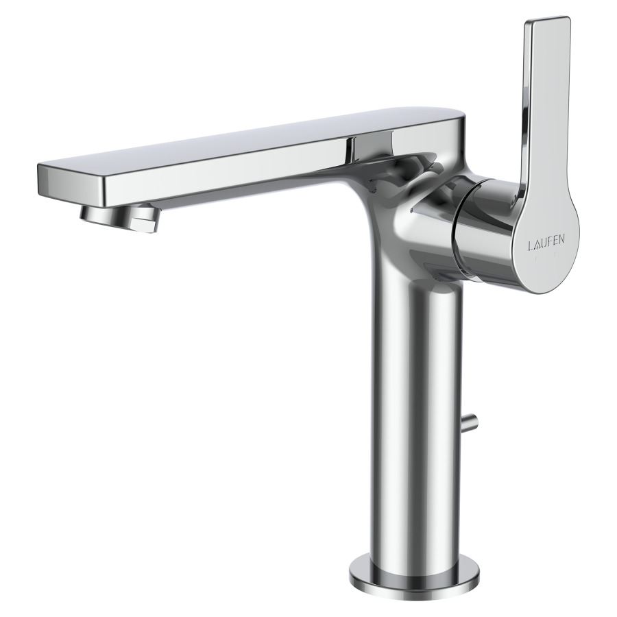 Mélangeur de lavabo SWISSTAP
avec commande latérale
saillie 135 mm, goulot fixe, Eco+
avec soupape d’écoulement
débit 4.7 (L/min)
groupe acoustique&nbsp;I