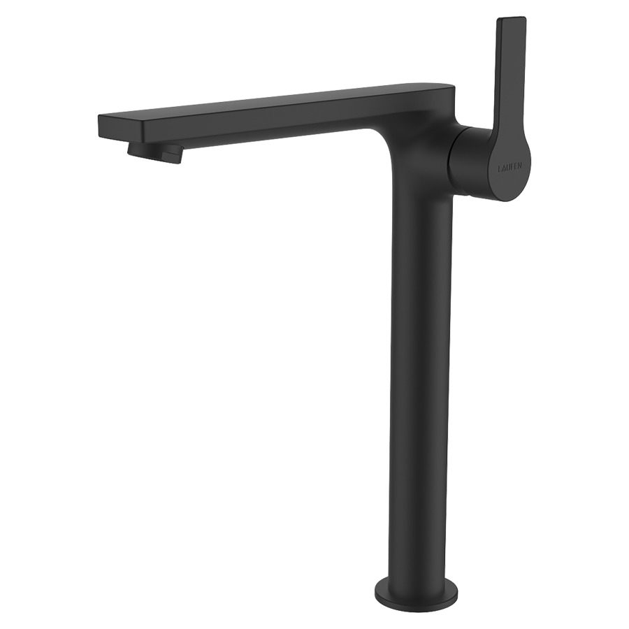 Mélangeur de lavabo SWISSTAP
avec commande latérale
S 180 mm, goulot fixe
Eco+, haute colonne
H jusqu'à aérateur 264 mm
sans vidage, débit 4,5 l/min.
groupe acoustique I