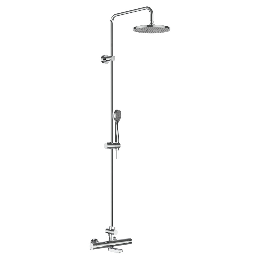 Système de douche THERM
E 153 mm, S 176 mm
mélangeur de bain thermostat
raccords d'arrêt 1/2" x 3/4"
douche de pluie D 200 mm
douche Stella 80 3F
tuyau de douche 160 cm
débit 20 l/min.
groupe acoustique II