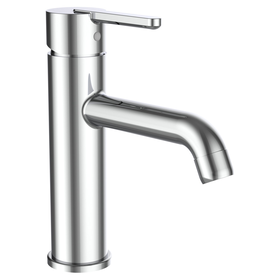Mélangeur de lavabo LUA
S 135 mm, goulot fixe
Eco+, eau froide par
position du levier au milieu
sans vidage excentrique