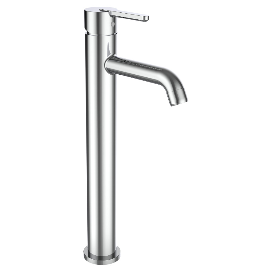 Mélangeur de lavabo LUA
S 135 mm, goulot fixe
Eco+, eau froide par
position du levier au milieu
H jusqu'à aérateur 260 mm
sans vidage excentrique