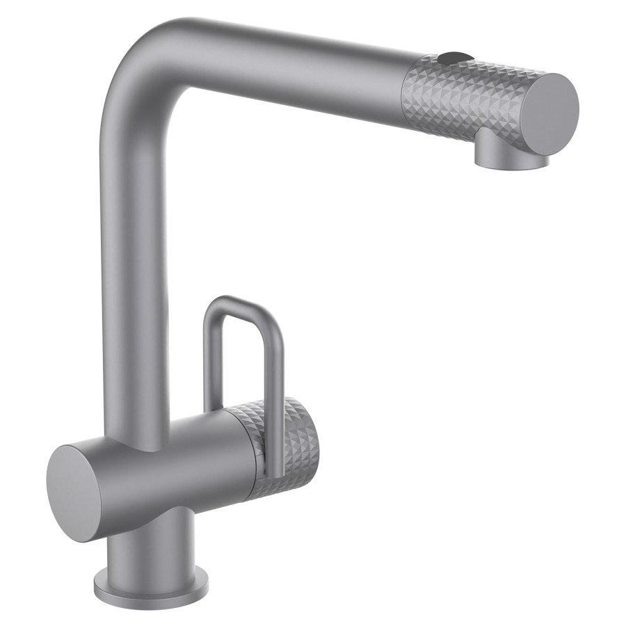 Mélangeur d'évier TWIN
S 225 mm
goulot orientable 360°
douche extensible réglable
2 jets avec structure A
débit 8,0 l/min.
groupe acoustique I